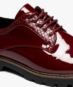 Derbies femme unis à semelle crantée détails fantaisie vue7 - GEMO (CASUAL) - GEMO