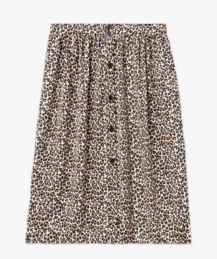 Jupe longue à motif léopard femme grande taille vue4 - GEMO (G TAILLE) - GEMO