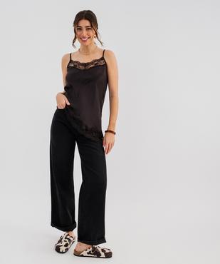 Caraco asymétrique en satin fluide femme  vue4 - GEMO(FEMME PAP) - GEMO