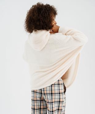 Veste d'intérieur à capuche en fourrure imitation femme vue4 - GEMO(HOMWR FEM) - GEMO