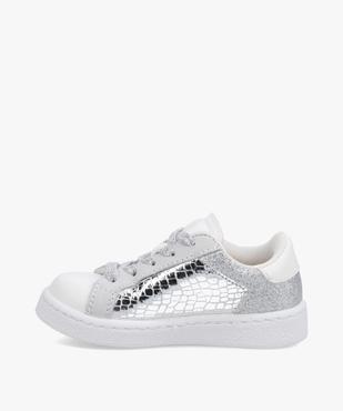 Baskets fille dessus pailleté et lacets brillants vue3 - GEMO (ENFANT) - GEMO