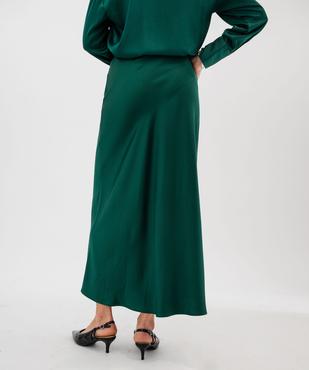 Jupe longue en matière satinée taille élastique femme vue4 - GEMO(FEMME PAP) - GEMO