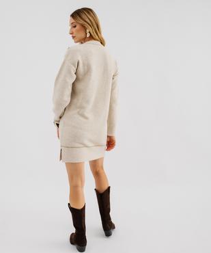 Robe pull en maille femme vue3 - GEMO 4G FEMME - GEMO