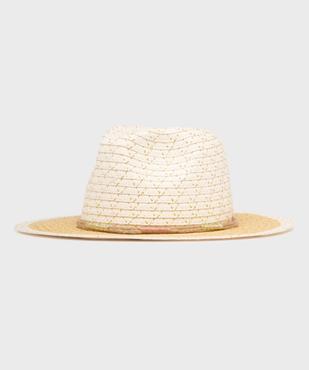 Chapeau en paille de papier incrusté de fil métallisé femme vue1 - GEMO (ACCESS) - GEMO