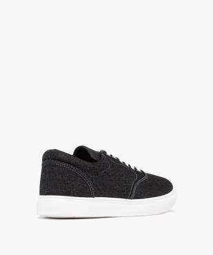 Baskets homme en toile unie style denim vue4 - GEMO (SPORTSWR) - GEMO