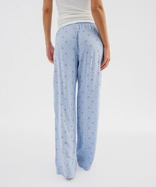 Pantalon de pyjama imprimé en viscose femme vue2 - GEMO 4G FEMME - GEMO