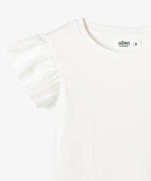 Tee-shirt manches courtes à volants fille vue2 - GEMO 4G FILLE - GEMO