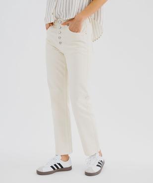 Jean Regular taille haute longueur 7/8ème femme vue1 - GEMO 4G FEMME - GEMO