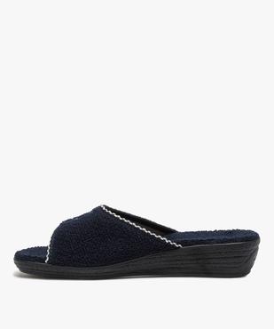 Mules femme confort en tissu éponge et talon compensé vue3 - GEMO(HOMWR FEM) - GEMO