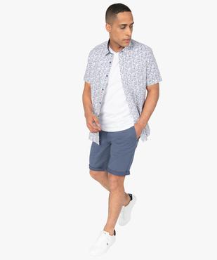 Tee-shirt homme à manches courtes et col V vue5 - GEMO 4G HOMME - GEMO