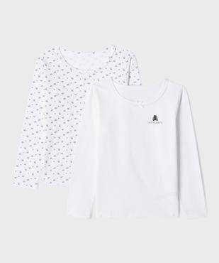 Tee-shirt lingerie à manches longues fille (lot de 2) - LuluCastagnette vue1 - LULU CASTAGNETTE GEMO FOR GOOD - GEMO