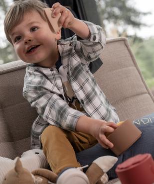 Chemise à carreaux avec capuche bébé garçon vue4 - GEMO(BEBE DEBT) - GEMO