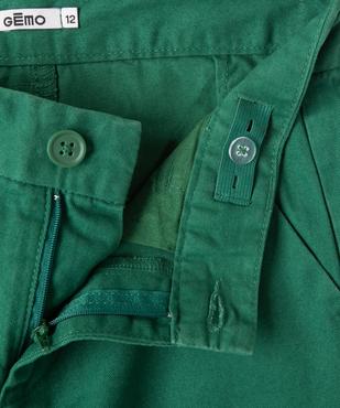 Bermuda coupe chino regular en toile de coton garçon vue2 - GEMO 4G GARCON - GEMO