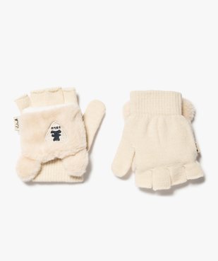 Gants fille 2-en-1 avec mitaines en sherpa - LuluCastagnette vue1 - LULUCASTAGNETTE - GEMO