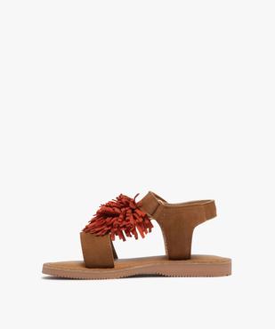 Sandales en cuir avec pompon fantaisie fille vue3 - TANEO GEMO FOR GOOD - GEMO