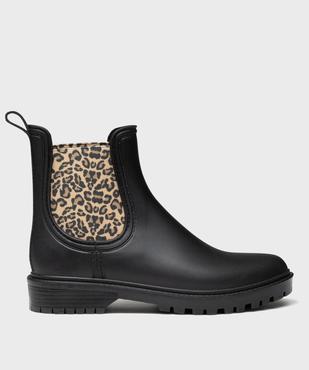 Boots de pluie avec élastiques léopard femme - Follow Me vue1 - FOLLOW ME - GEMO