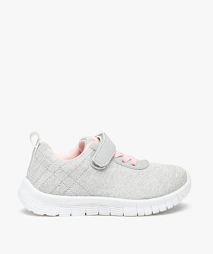 Baskets fille dessus jersey à lacets élastiques et scratch vue1 - GEMO (ENFANT) - GEMO