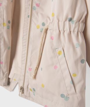 Manteau coupe-vent à capuche bébé fille vue3 - GEMO(BEBE DEBT) - GEMO