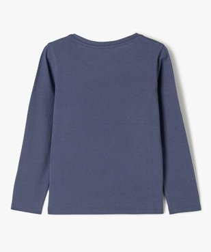 Tee-shirt à manches longues avec motif fleuri fille vue3 - GEMO 4G FILLE - GEMO