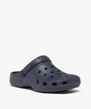 Sabots souples homme dessus uni perforé vue2 - GEMO (PLAGE) - GEMO