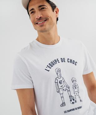 Tee-shirt manches courtes en jersey imprimé homme vue2 - GEMO 4G HOMME - GEMO