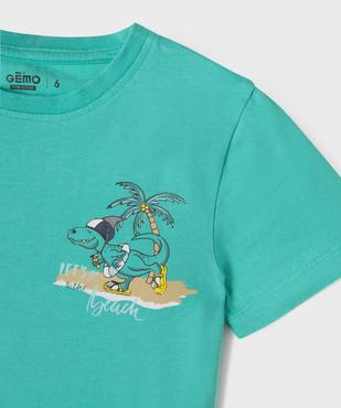 Tee-shirt manches courtes avec motif poitrine et dos garçon vue2 - GEMO 4G GARCON - GEMO
