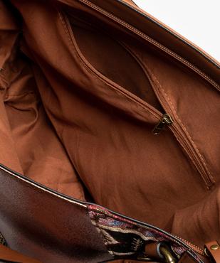 Sac femme forme cabas avec devant en tapisserie vue3 - GEMO (ACCESS) - GEMO