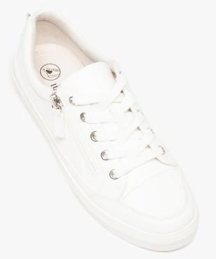 Baskets femme unies à lacets et zip motif croco vue5 - GEMO (SPORTSWR) - GEMO