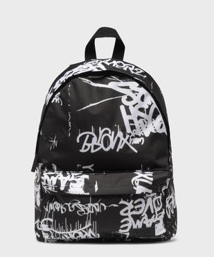Sac à dos en toile avec inscriptions graffiti garçon vue1 - GEMO (ACCESS) - GEMO