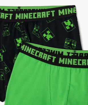 Boxer en coton stretch imprimé garçon - Minecraft (lot de 2) vue2 - MINECRAFT - GEMO