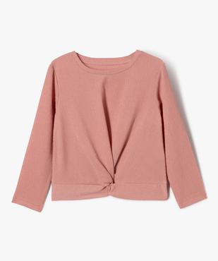 Tee-shirt manches longues effet noué fille vue2 - GEMO 4G FILLE - GEMO