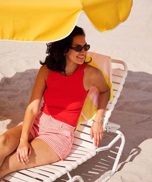 Débardeur en maille côtelée emmanchures américaines femme vue4 - GEMO 4G FEMME - GEMO