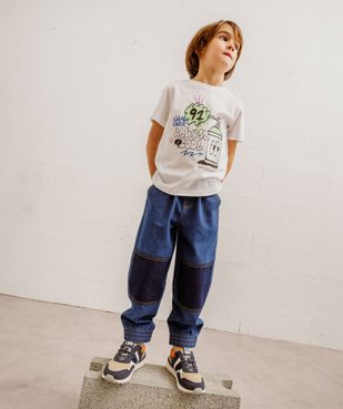 Tee-shirt manches courtes imprimé street art garçon vue5 - GEMO 4G GARCON - GEMO