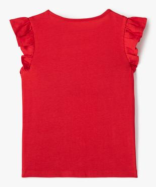 Tee-shirt sans manches avec inscription pailletée fille vue3 - GEMO 4G FILLE - GEMO