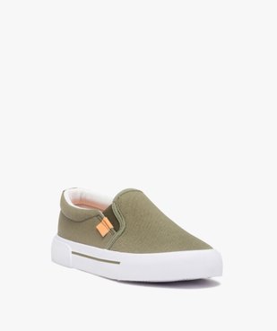 Slip-on garçon en toile unie à col élastiqué vue2 - GEMO 4G GARCON - GEMO