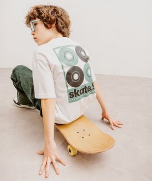 Tee-shirt à manches courtes inscriptions skate garçon vue6 - GEMO 4G GARCON - GEMO