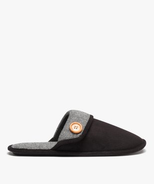 Chaussons homme en velours avec revers motif chevrons vue1 - GEMO(HOMWR HOM) - GEMO
