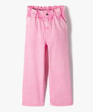 Jean wide leg avec ceinture élastique ajustable fille vue3 - GEMO (ENFANT) - GEMO