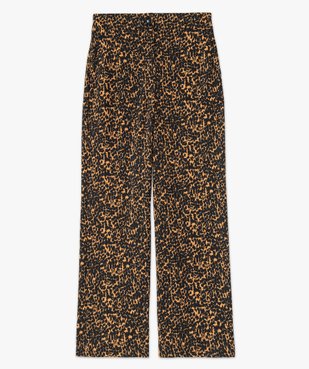Pantalon large imprimé en maille texturée femme vue4 - GEMO(FEMME PAP) - GEMO