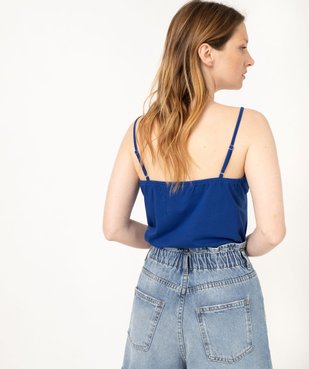 Débardeur à fines bretelles avec broderie anglaise femme vue3 - GEMO(FEMME PAP) - GEMO