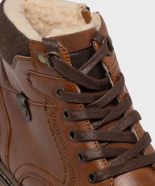 Boots fourrées à lacets, zip et épaisse semelle crantée homme vue7 - MARIO BALDANO - GEMO