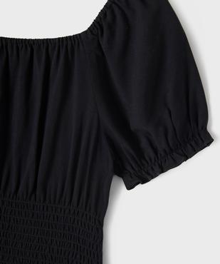 Blouse à manches courtes et col Bardot fille vue2 - GEMO 4G FILLE - GEMO