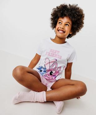 Pyjashort bicolore à motif Stitch et Angel fille - Disney vue3 - LILO & STITCH - GEMO