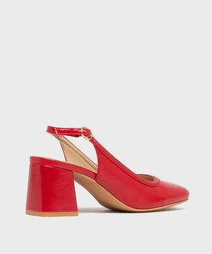 Escarpins slingback à bout carré femme - Follow Me vue4 - FOLLOW ME - GEMO