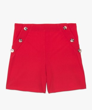 Short femme ample taille haute à pont boutonné vue4 - GEMO(FEMME PAP) - GEMO