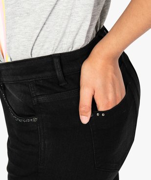 Jean femme coupe slim à détails argentés en polyester recyclé vue2 - GEMO 4G FEMME - GEMO