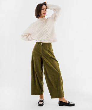 Pantalon barrel en velours femme vue4 - GEMO(FEMME PAP) - GEMO