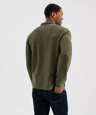 Polo à manches longues en maille fantaisie homme vue4 - GEMO 4G HOMME - GEMO