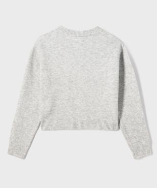 Gilet en maille coupe ample et courte fille vue3 - GEMO (JUNIOR) - GEMO