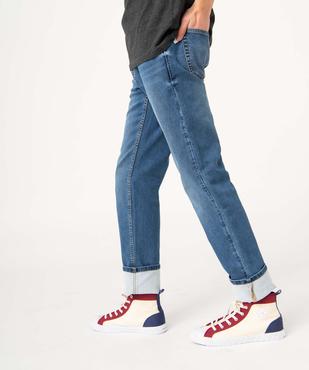 Jean homme coupe Slim aspect délavé vue1 - GEMO 4G HOMME - GEMO